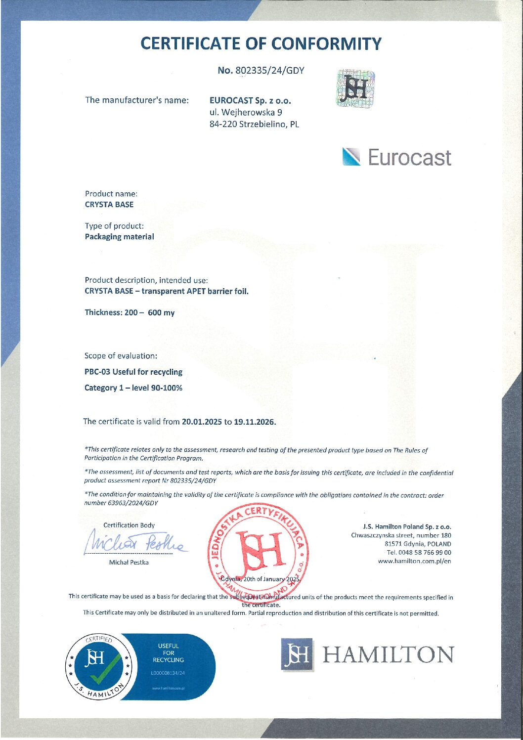 Useful for recycling _ Crysta BASE